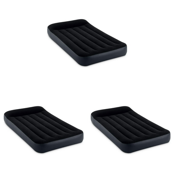 Intex Dura Pillow Rest Classic Blow Up Mattress Air Bed with Pump (3 Pack)