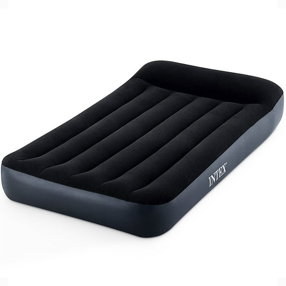 Intex Dura Pillow Rest Classic Blow Up Mattress Air Bed with Pump, Twin