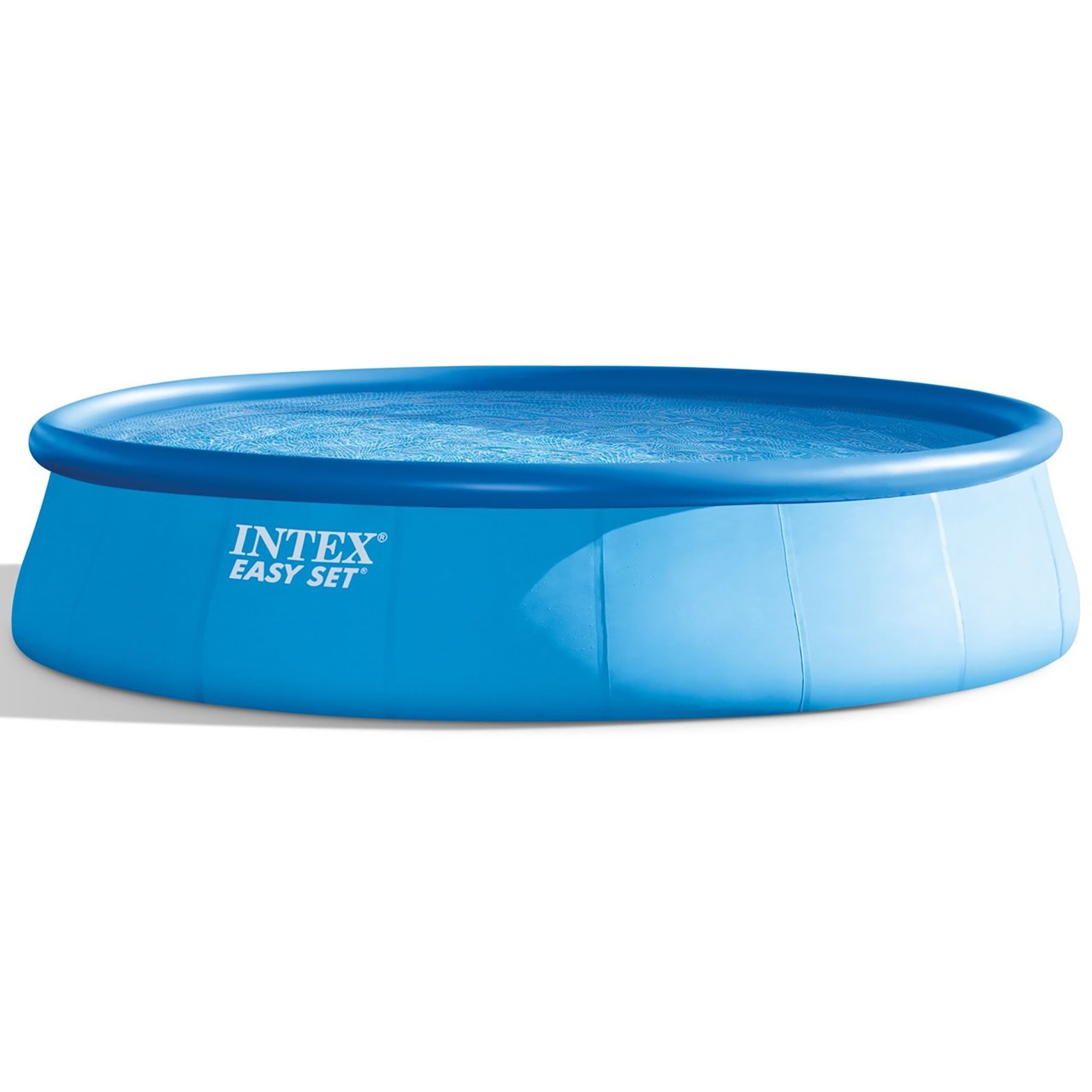 Intex: Easy Set 18' x 48" Inflatable Pool w/ Filter Pump, Above Ground Pool Set, 5455 Gallon Capacity, Hydro Aeration Technology, Includes Filter Pump, Ground Cloth, Pool Cover & Ladder,  Ages 6+ - image 1 of 12