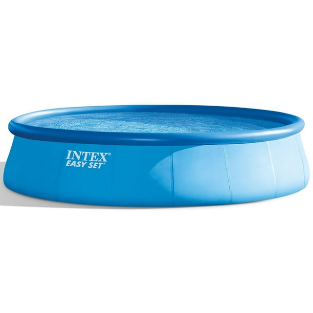 Intex: Easy Set 18' x 48" Inflatable Pool w/ Filter Pump, Above Ground Pool Set, 5455 Gallon Capacity, Hydro Aeration Technology, Includes Filter Pump, Ground Cloth, Pool Cover & Ladder,  Ages 6+