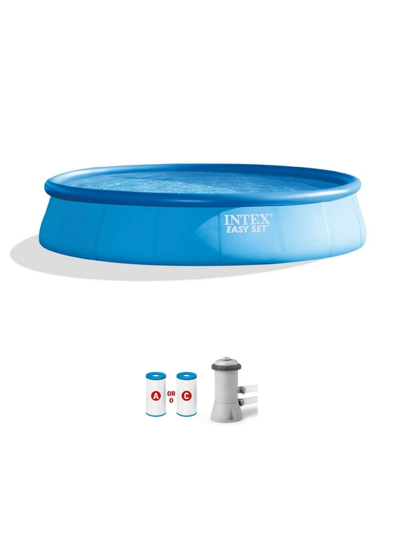 Intex - Easy Set Pool with Filter, 13 Feet x 33 Inches