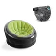 thumbnail image 1 of Intex Empire Inflatable Lounge Chair, Lime Green & Intex 120V Electric Air Pump, 1 of 10