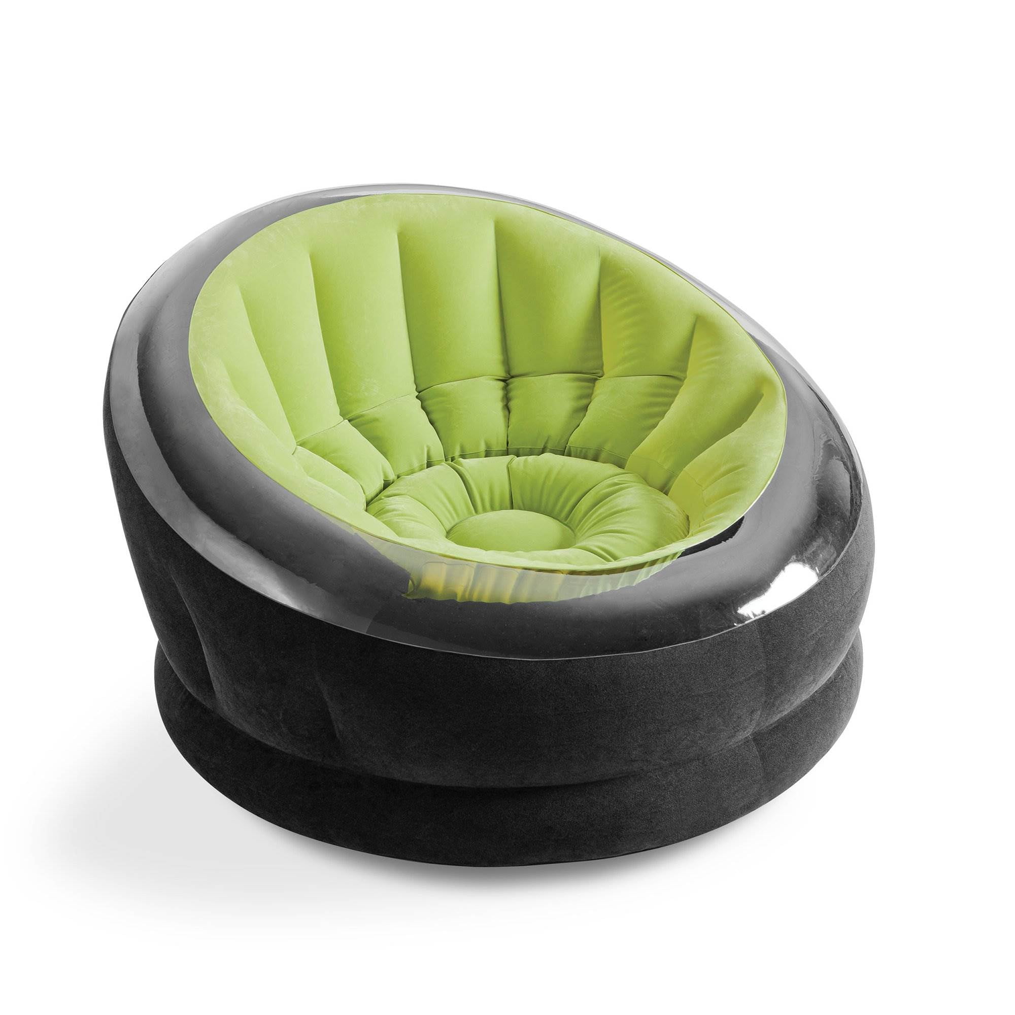 Intex Empire Inflatable Lounge Dorm Camping Chair for Adults Green 3 Pack