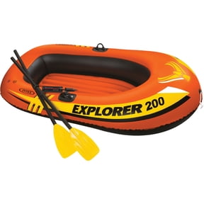 Intex Explorer 200 2-Person Inflatable Raft with French Oars and Mini Air Pump
