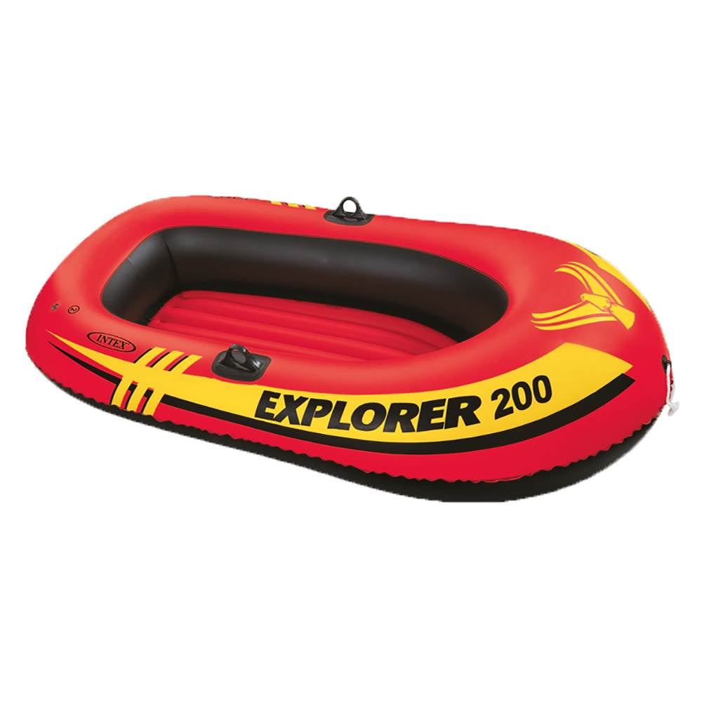 Intex Explorer 200 Inflatable 2 Person River Boat Raft Set 2 Oars & Pump  (Used) 