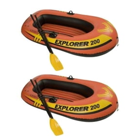 2 Man Inflatable Raft Ozark Trail 2-Person Inflatable Recreational Raft Set with Oars and ...