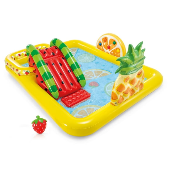 Open Box Intex Fun'N Fruity Inflatable Kiddie Pool Play Center Slide (2 Pack)