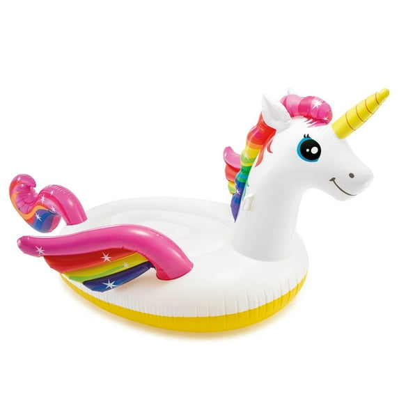 Intex Giant Inflatable Magical Mega Unicorn Island Ride On Swimming Pool Float
