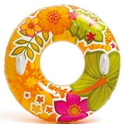 Intex Groovy Color Inflatable Tropical Flower Transparent Tube Raft (color may vary)