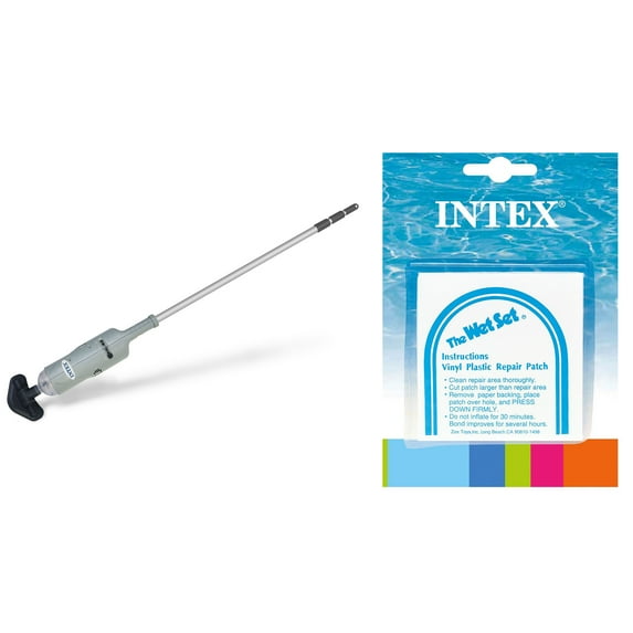 Intex Handheld Swimming Pool Vacuum & Wet Set Repair 6 Patch Kit