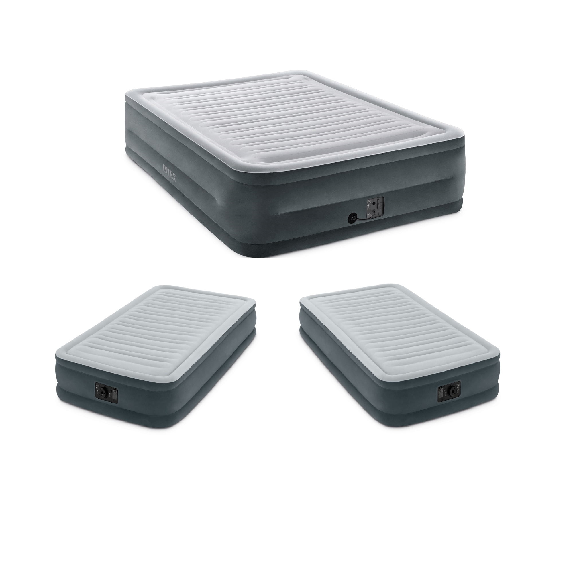 Intex High Rise Dura Beam Air Bed, Queen & Intex Mid Rise Airbed, Twin