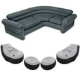 thumbnail image 1 of Intex Indoor Corner Sectional Couch w/ Lounge Chair & Ottoman Set (2 Pack), 1 of 13