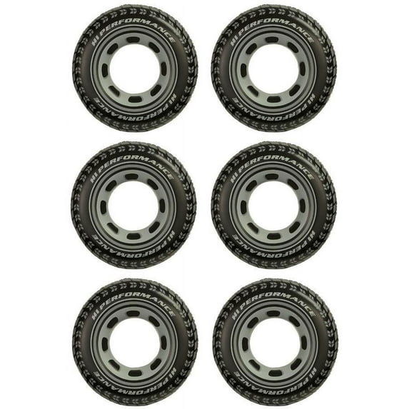 Intex Inflatable 36" Giant Tire Tubes For Swimming Pool/Lake/Ocean (6 Pack)