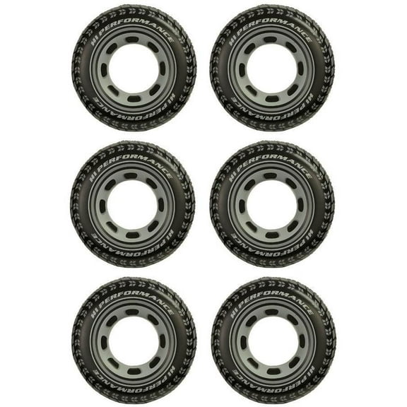 Intex Inflatable 36" Giant Tire Tubes For Swimming Pool/Lake/Ocean (6 Pack)
