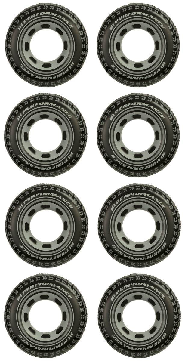 Intex Inflatable 36" Giant Tire Tubes For Swimming Pool/Lake/Ocean (8 Pack)