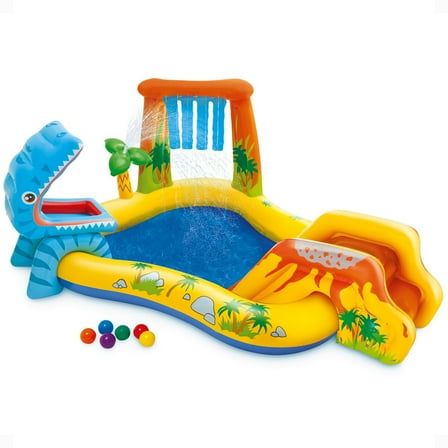 Intex Inflatable Kids Dinosaur Play Center Outdoor Water Park Pool w/ Slide
