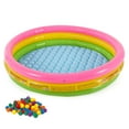 thumbnail image 1 of Intex Inflatable Sunset Glow Kiddie Pool w/Multi-Color Fun Ballz, 100 Pack, 1 of 1