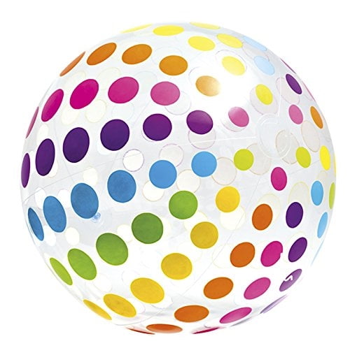 Intex Jumbo Inflatable 42" Giant Beach Ball - Crystal Clear With ...