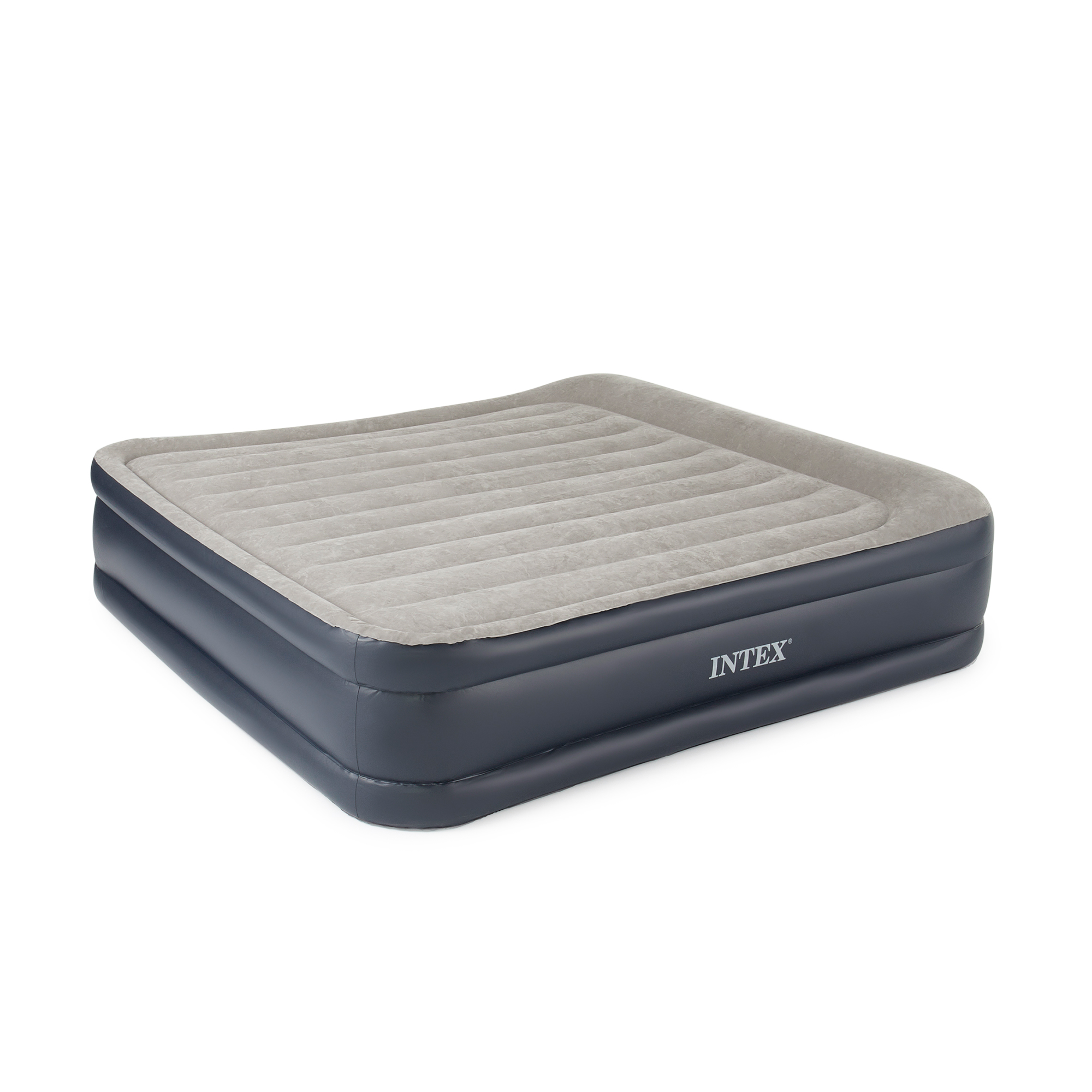 Intex King Deluxe Pillow Rest Inflatable Air Mattress Bed with Built In Pump - image 1 of 7