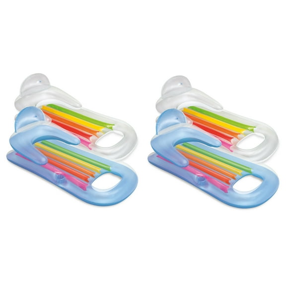 Intex King Kool Lounge Swimming Pool Lounger with Headrest (4 Pack)