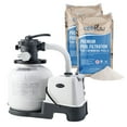 thumbnail image 1 of Intex Krystal Clear 1600GPH Sand Filter Pump with OptiFlow 2 Pack Premium Pool Filter Sand, 1 of 10