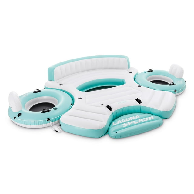 Intex Laguna Splash Island Floating Water Raft & 2 Detachable Lounge
