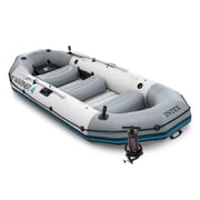 Intex Mariner 4 Person Inflatable Lake Dinghy Boat with Pump and Oars Set