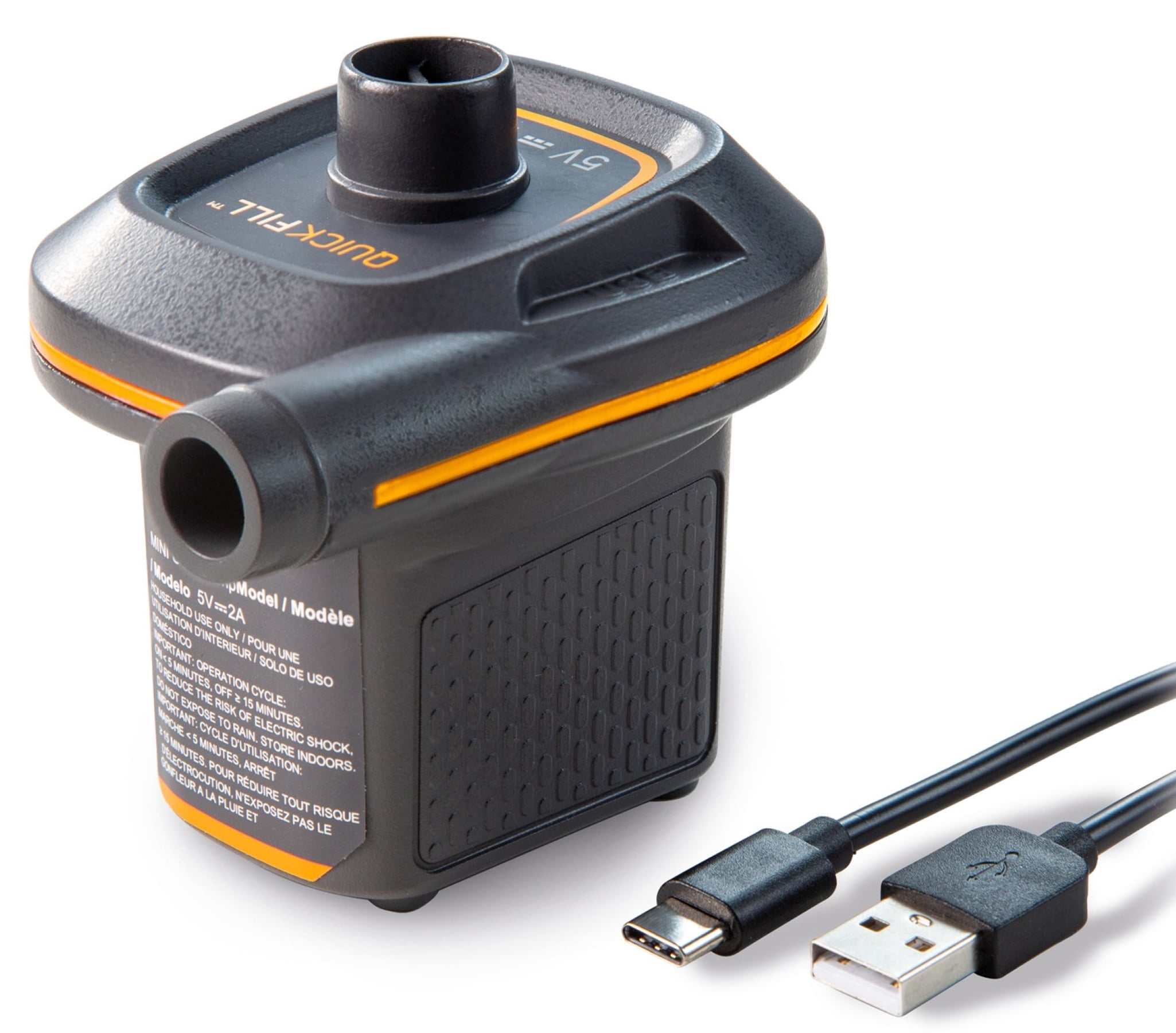 Intex Mini USB Powered Air Pump with 3 Nozzles for Mattresses and Inflatables