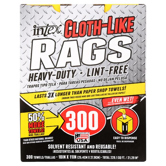 Intex Nw-00454-75 Cloth-Like Wiping Rags, Fiber Blend