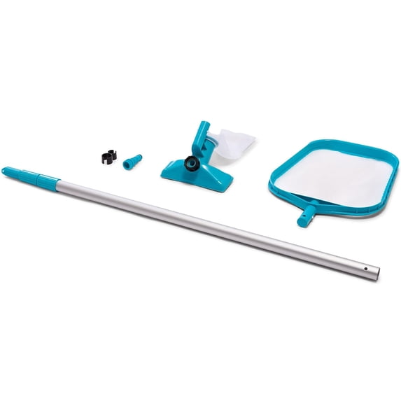 Intex: Pool Cleaning Maintenance Kit - Blue, 94" Telescoping Aluminum Pole, Vacuum Head, Surface Skimmer, Accessories For Above Ground Swimming Pools