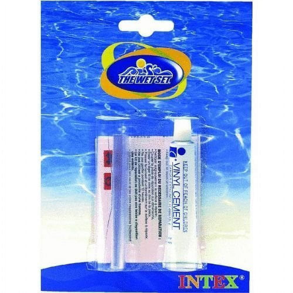 Intex Pool Patch Kit, 21 Sq.in Vinyl Sheet,1/5oz Vinyl Cement,Blister Card (4Pack)