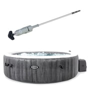 Intex Pool Vacuum with PureSpa Plus 6 Person Inflatable Hot Tub, Greywood