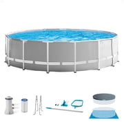 Intex Prism Frame 15 x 48 Pool Set with Ladder, Cover & Maintenance Kit
