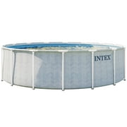 Intex Prism Frame Premium Pool Set - Chevron, 16ftx48in, Above Ground Swimming Pool, Cartridge Filter Pump, Puncture Resistant, T-Joint Snap Assembly