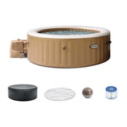 Intex PureSpa 6 Person Bubble Massage Inflatable Hot Tub Spa Set