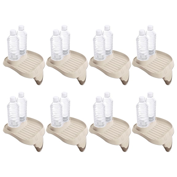 Intex PureSpa Attachable Cup Holder, Pool & Hot Tub Accessory, 8 Pack, Tan
