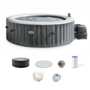 INTEX PureSpa Plus Greywood Deluxe 4 Person Inflatable Spa w/ Jets