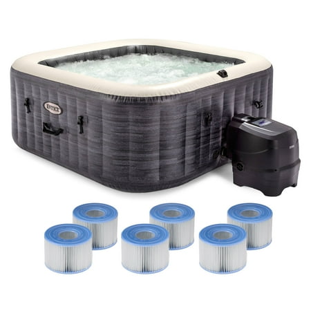 Intex PureSpa Plus Inflatable Spa & Type S1 Filter Cartridges (6 Pack)
