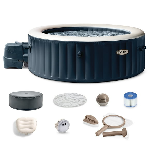 Intex PureSpa Plus Portable Inflatable Hot Tub Jet Spa w/ Accessory Kit