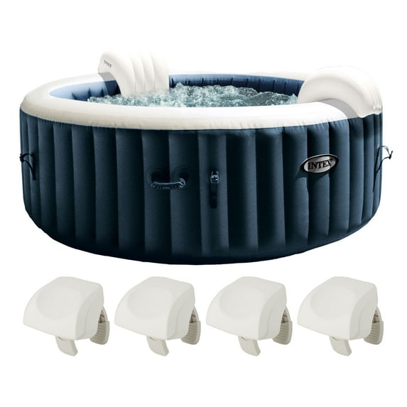 Intex PureSpa Plus Portable Inflatable Spa & Foam Pillow, White (4 Pack)