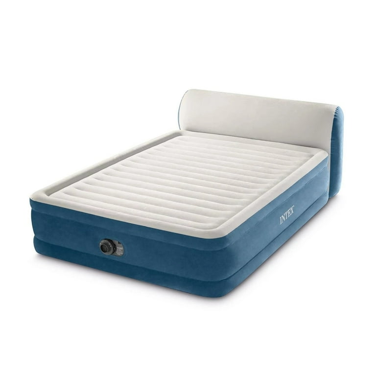 Intex Queen Dura-Beam Deluxe Comfort Headboard Airbed with Intex Queen Dura-Beam Deluxe Comfort Headboard Airbed with
