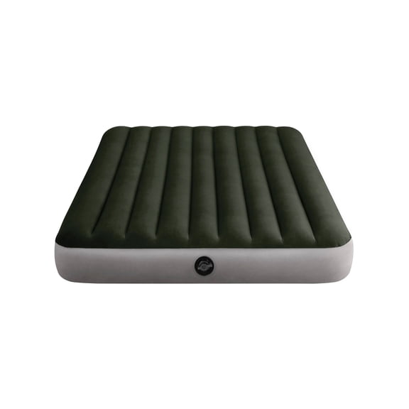 Intex Queen Dura-Beam Prestige Airbed with Battery Pump, 10" Thick