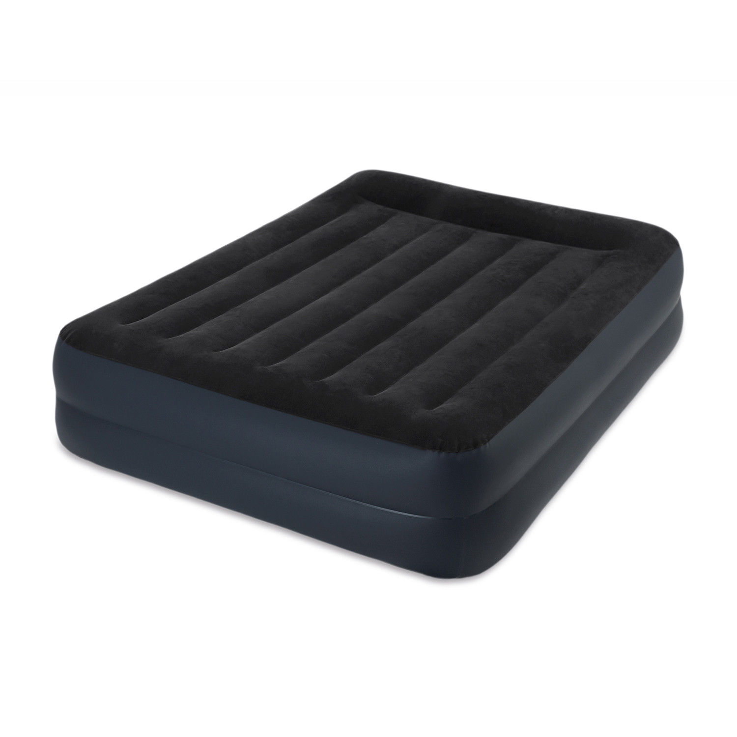 Intex Queen Pillow Rest Raised Fiber Tech Airbed Mattress Bed with Built In Pump - image 1 of 6