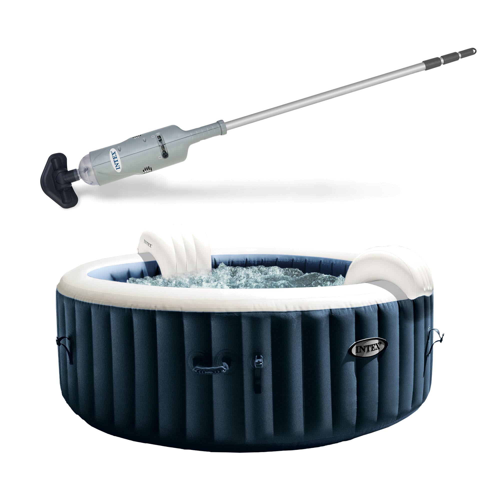 Intex Rechargeable Pool Vacuum Cleaner & Inflatable Hot Tub Bubble Jet