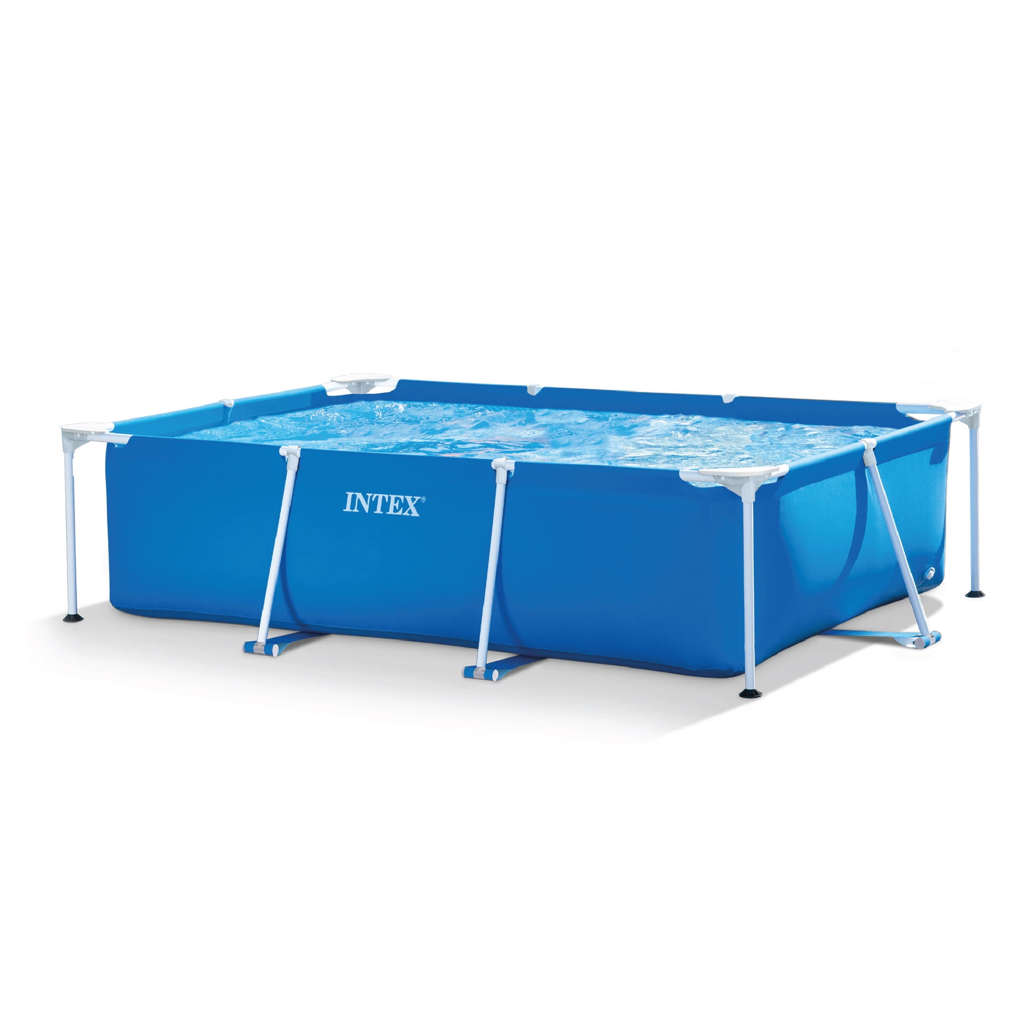 Intex 86" Blue Rectangular Frame Above Ground Pool