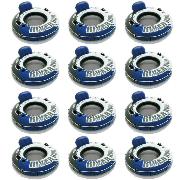 Intex River Run 1 Inflatable Floating Tube Raft for Lake, Pool (12 Pack) 58825EP