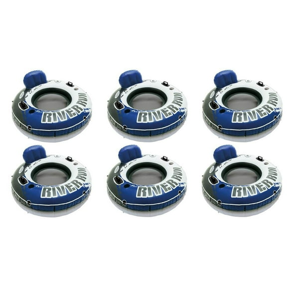 Intex River Run 1 Inflatable Floating Tube for Lake, River & Pool, (6 Pack)