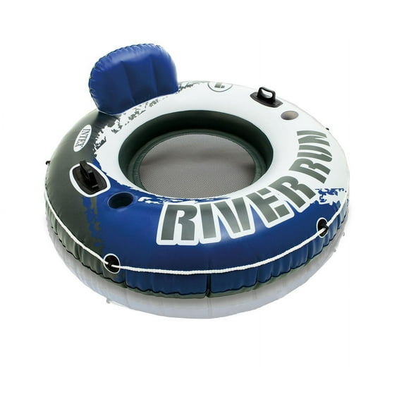 Open Box Intex River Run 1 Person Inflatable Floating Tube Raft for Lake/Pool