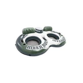 Intex River Run 2 - 2 Person Inflatable Floating Water Tube with Cooler and Quick Connects - River Lake Pool