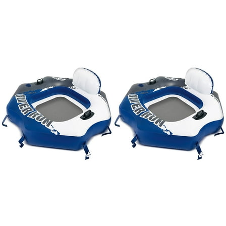Intex River Run Connect Lounge Inflatable Floating Water Tube (2 Pack)